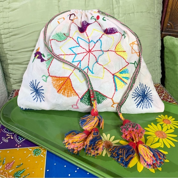 Embroidered Drawstring Bag - Picture 2 of 7